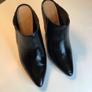 Black Heel Pointed Toe Mules. Women’s size 9. Like New